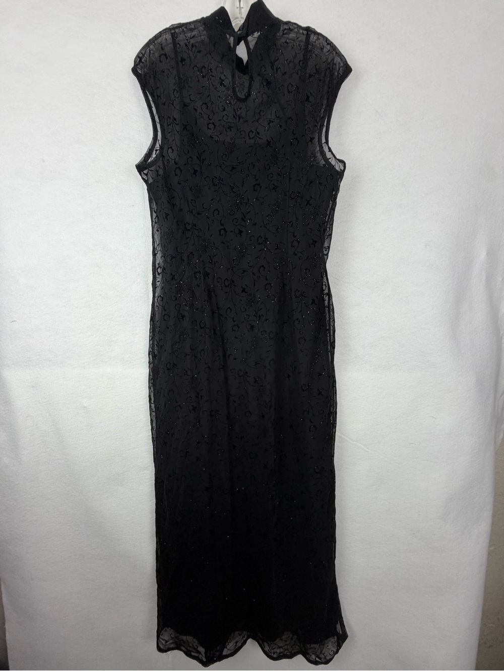 Amanda Smith Black Lace Midi Dress - Classic Evening Style Size 14